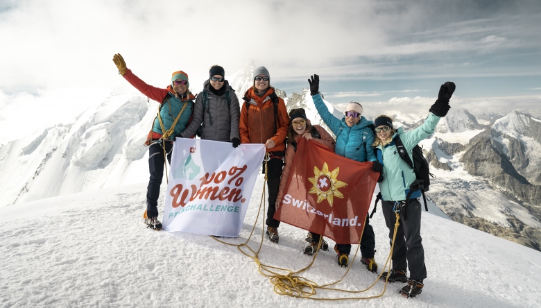 Nicht nur Erfahrene wurden aufgerufen bei der „100% Women Peak Challenge“ teilzunehmen (c) Schweiz Tourismus / Nicole Schafer