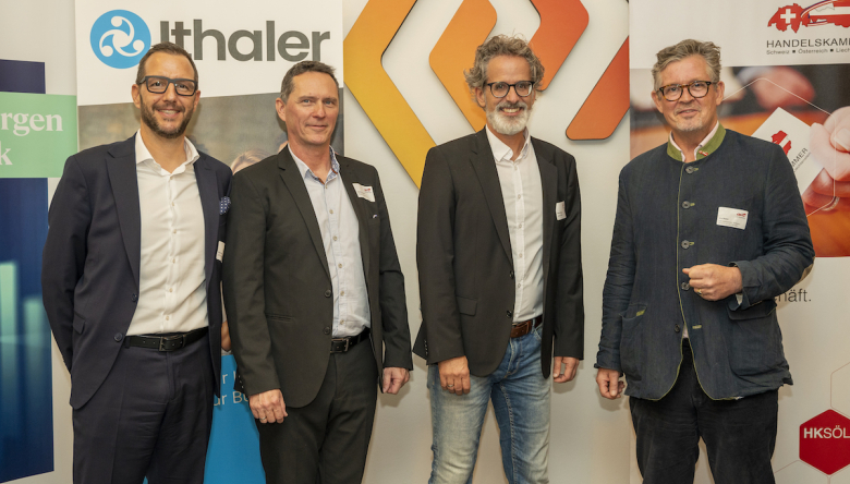 v.l.n.r.: Marc Freuler, Matthias Ithaler, Rainer Saga, Urs Weber © leadersnet.at/ K. Leitner v.l.n.r.: Marc Freuler, Matthias Ithaler, Rainer Saga, Urs Weber © leadersnet.at/ K. Leitner