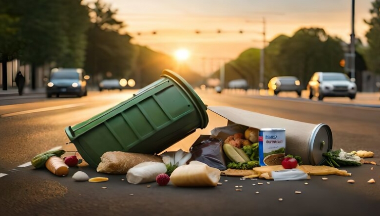 Foto von Müll auf einer Straße