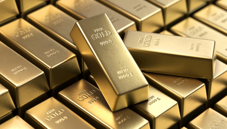 In unsicheren Zeiten boomt Gold durch seinen Status als Krisenwährung. © GettyImages Goldbarren gestapelt, (c) GettyImages