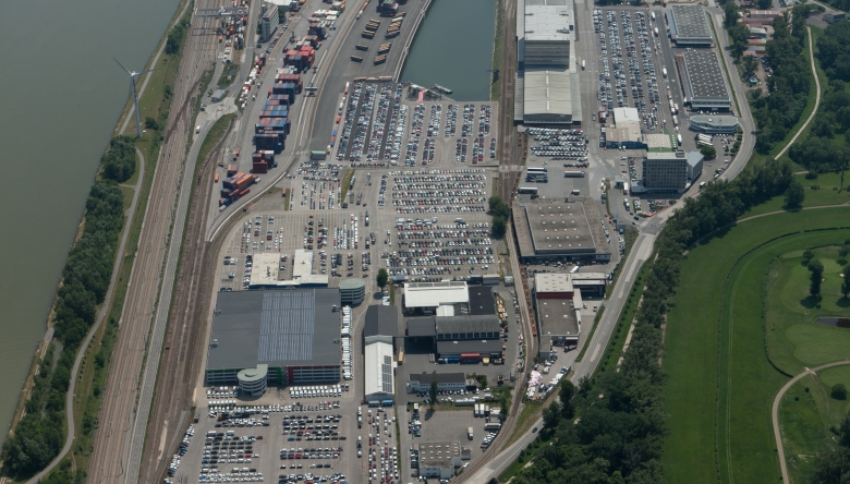 Der Hafen Wien ist ein Beispiel für eine multimodale Logistikdrehscheibe. (Bild: Hafen Wien)