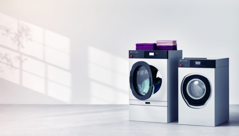 Foto von zwei Waschmaschinen in einem leeren Raum (Foto © Schulthess)