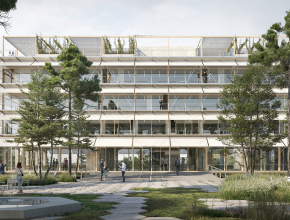 Visualisierung des zukünftigen Center for Students and Enterpreneurs (Foto: Buchner Bründler Architekten/Studio Filippo Bolognese)