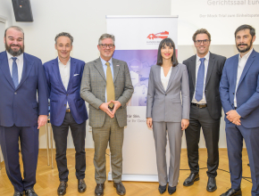 v.l.n.r.: Markus Gangl, Walter Schober, Urs Weber, Sabrina Zippenfenig, Florian Robl, Alexander Koller ©leadersnet.at/ V. Greabu