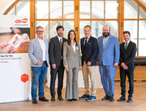 v.l.n.r.: Urs Weber, Alexander Koller, Sabrina Zippenfenig, Walter Schober, Markus Gangl, Martin Schwingshackl ©Jasmin Frei
