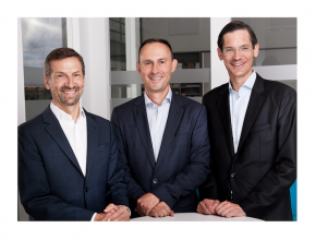 Die Mitglieder des Vorstands der TTTech Computertechnik AG. v.l.n.r. Dr. Stefan Poledna (CTO und Mitgründer), Manfred Prammer (COO) und Georg Kopetz (CEO und Mitgründer) (c) TTTech