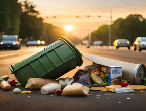 Foto von Müll auf einer Straße