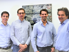 Die 4 usePAT Gründer (v.l.n.r): Stefan Tauber BSc, Dr. Christoph Gasser, Mag. Georg Heinz, Dr. Stefan Radel (c) usePAT