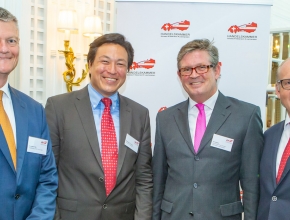 Bernhard Fäh (Privatbank IHAG Zürich AG), Mortimer Schulz (Solutions in Energy e.U.), Urs Weber (Handelskammer Schweiz-Österreich-Liechtenstein), Daniel Lipp (Privatbank IHAG Zürich AG) Bernhard Fäh, Mortimer Schulz, Urs Weber, Daniel Lipp