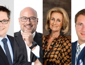 Bei der Direktionsratssitzung am 12. Dezember 2022 wurden 4 neue Mitglieder in den Direktionsrat kooptiert: v.l.n.r. Christian Diewald, Daniel Knuchel, Elisabeth Gürtler, Michael Moosleithner v.l.n.r.: Christian Diewald, Daniel Knuchel, Elisabeth Gürtler, Michael Moosleithner