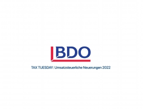 Erfahren Sie im Webinar die wichtigsten Neuerungen zur Umsatzsteuer (c) BDO